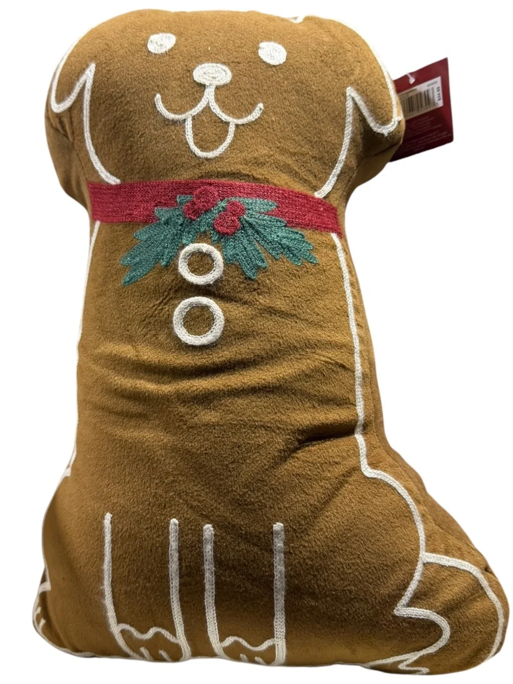 St. Nicholas Square® Gingerbread Dog Decorative Pillow NWT